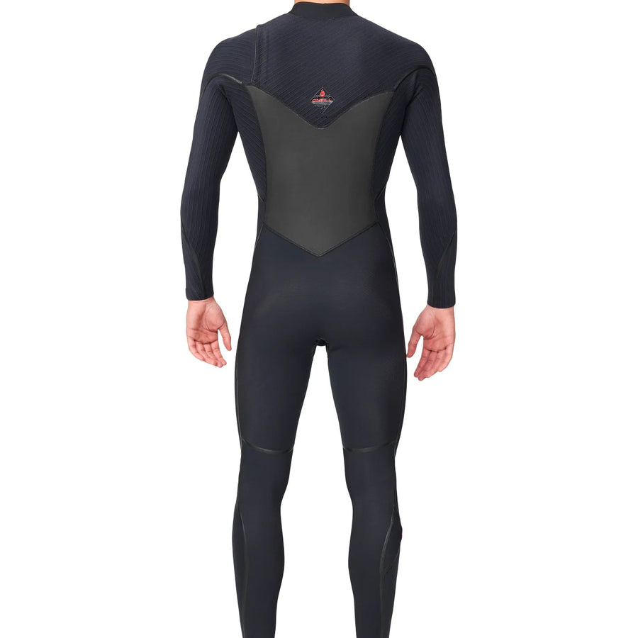 O'Neill Men's Hyperfire X 4/3 Chest Zip Steamer - Black