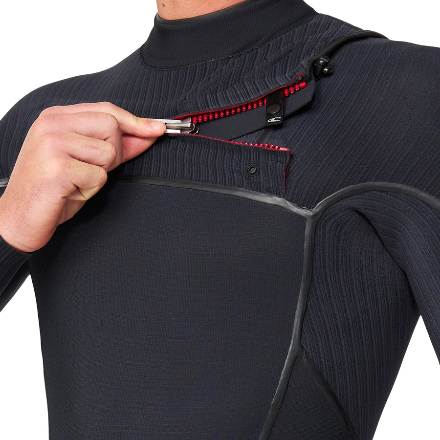 O'Neill Men's Hyperfire X 4/3 Chest Zip Steamer - Black