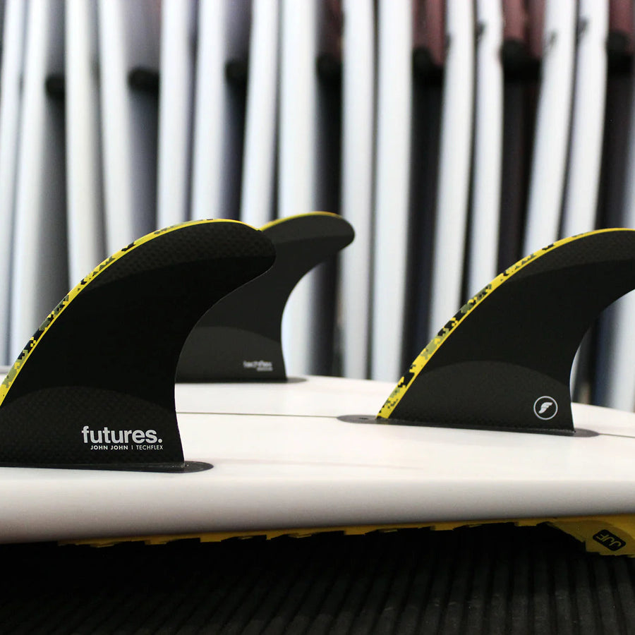Futures John John Florence Techflex Medium Thruster - Digi Yellow