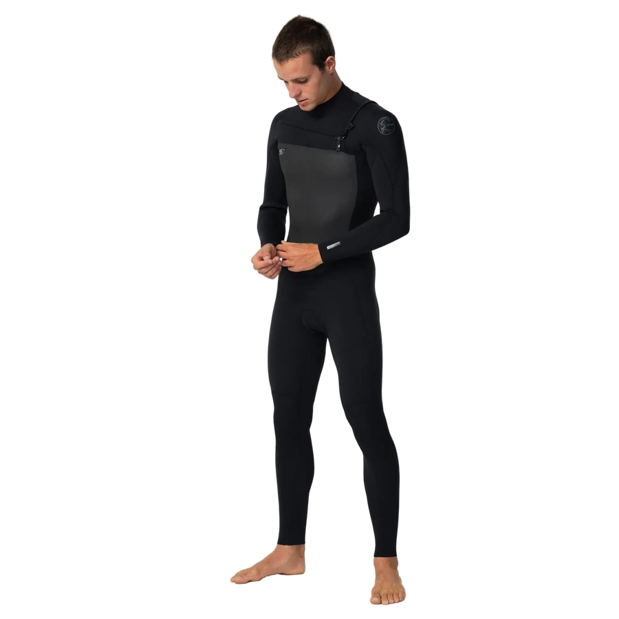 O'Neill Men's Defender 3/2mm Steamer Chest Zip - Black