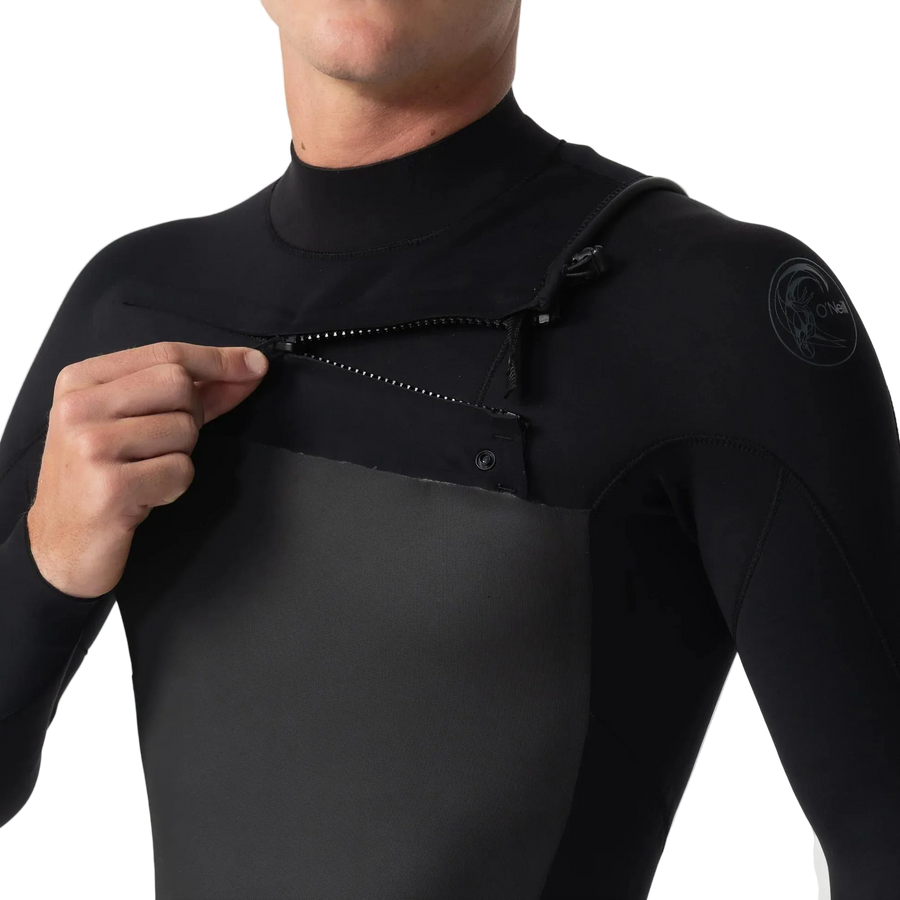 O'Neill Men's Defender 3/2mm Steamer Chest Zip - Black