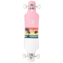 Ocean Pacific Sunset Drop Through Longboard 39" x 9.5" Skateboard Hardware Ocean Pacific Pink/White 