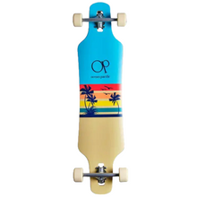Ocean Pacific Sunset Drop Through Longboard 39" x 9.5" Skateboard Hardware Ocean Pacific Teal/Off White 