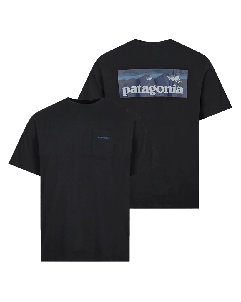 Patagonia M's Boardshort Logo Pocket Responsibili-Tee Apparel Patagonia Ink Black S 