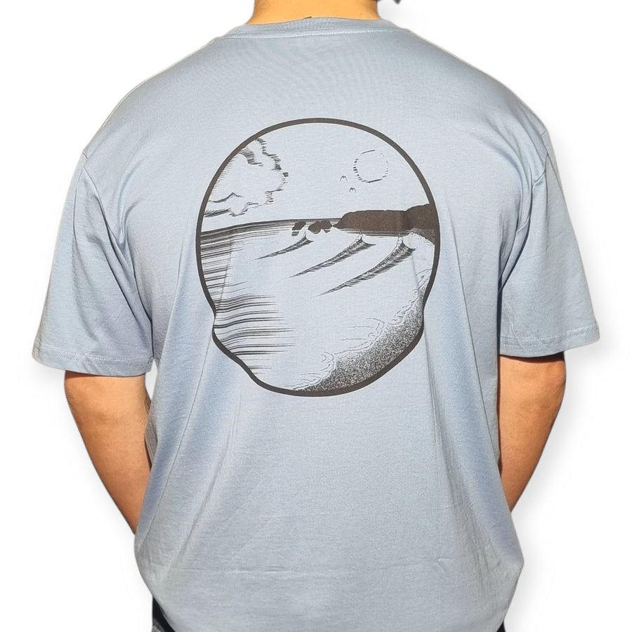 Melbourne Surf Board Shop Torquay Point Tee Carolina Blue