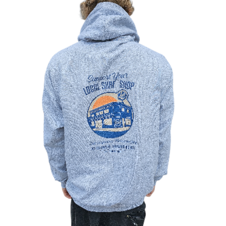 Melbourne Surf Board Shop 'Support Your Local' Hoodie - Heather Grey