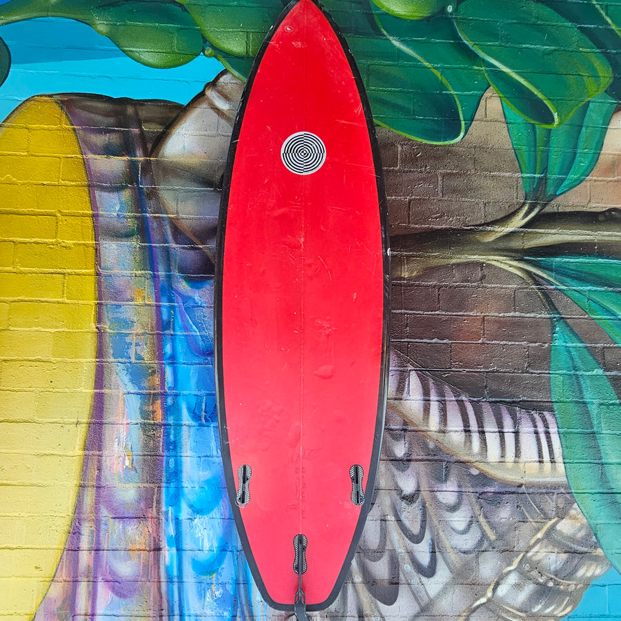 (#7762) Wood Surfboards Custom 6'1" x 19 1/4" x 2 1/2" 32.8L FCSII