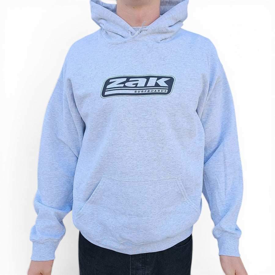 Zak Surfboards OG Italic Hoodie - Heather Grey/Black