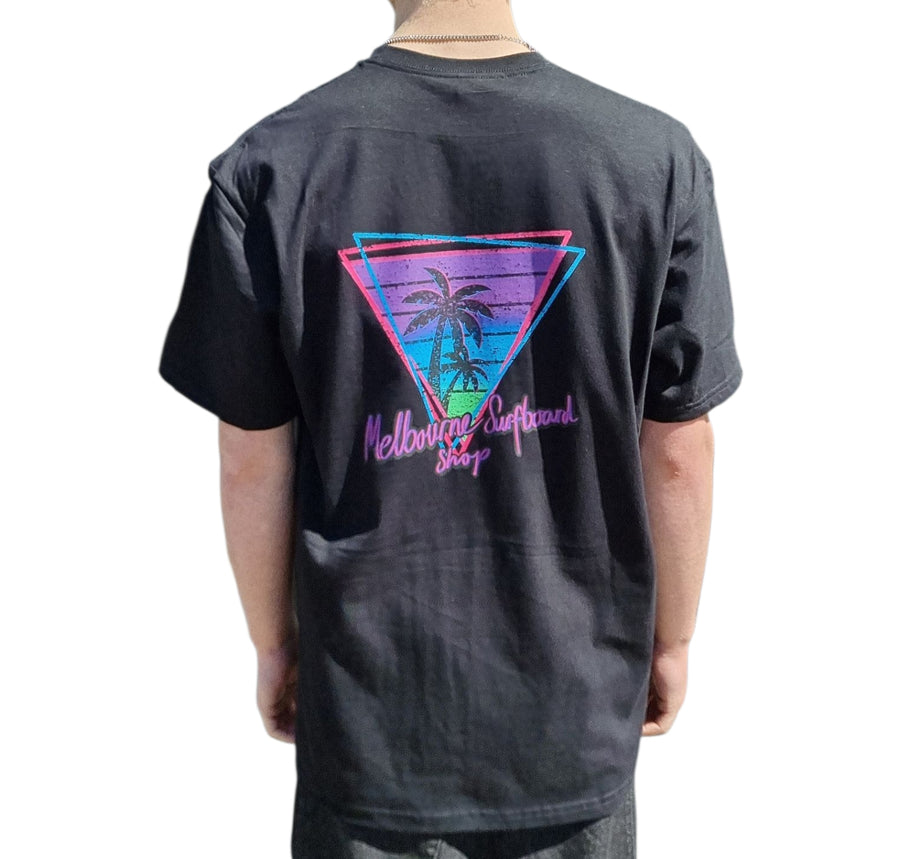 Melbourne Surf Board Shop Miami '84 T-Shirt - Black/Green