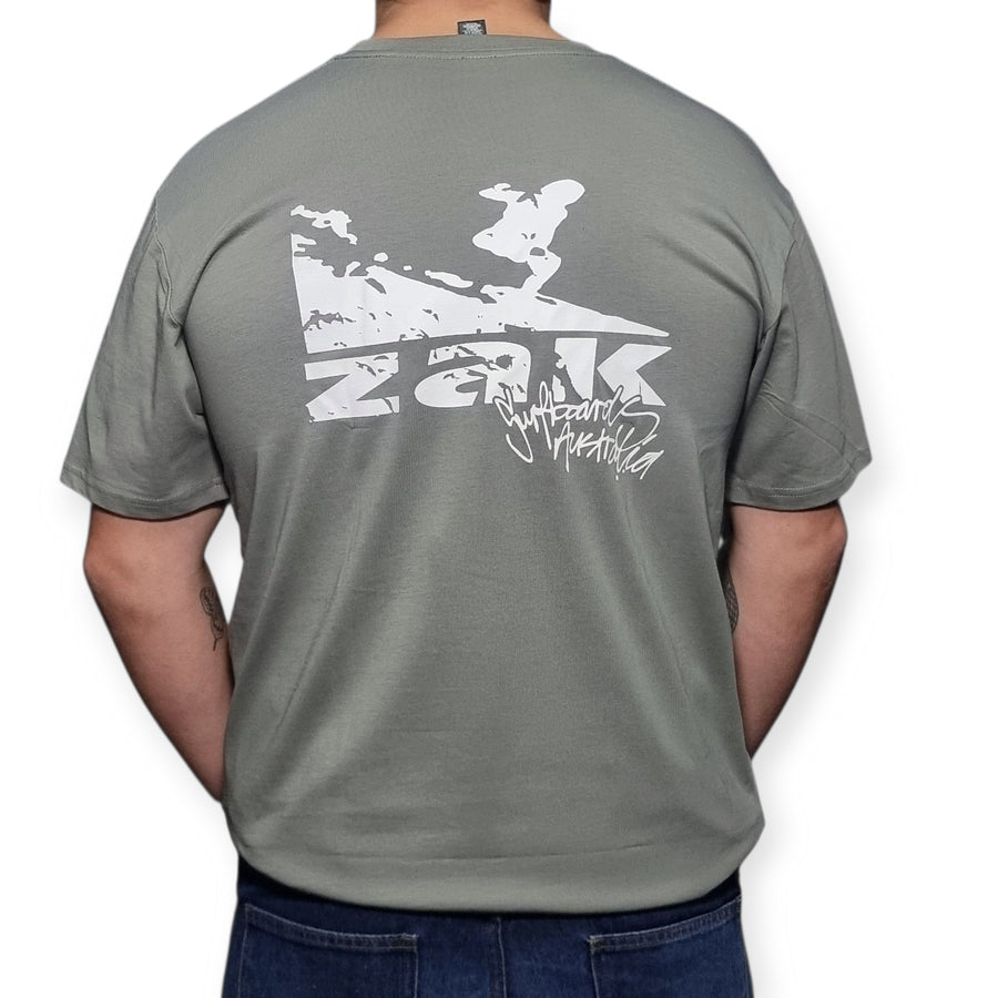 Zak Surfboards T-Shirt White Surf Logo Granite