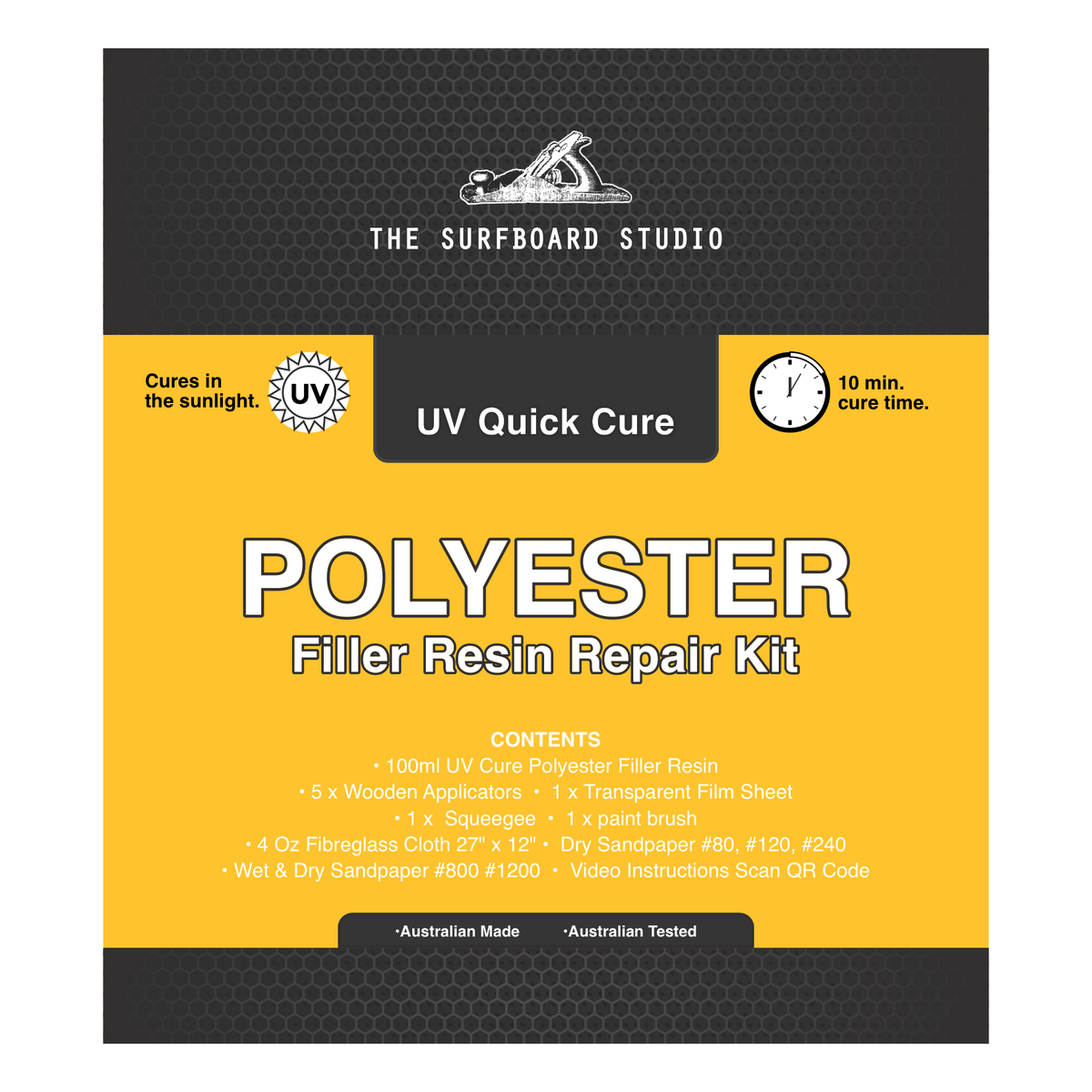 Cure Polyester The Surfboard Studio - UV Quick Cure POLYESTER Filler Resin Repair Kit ...