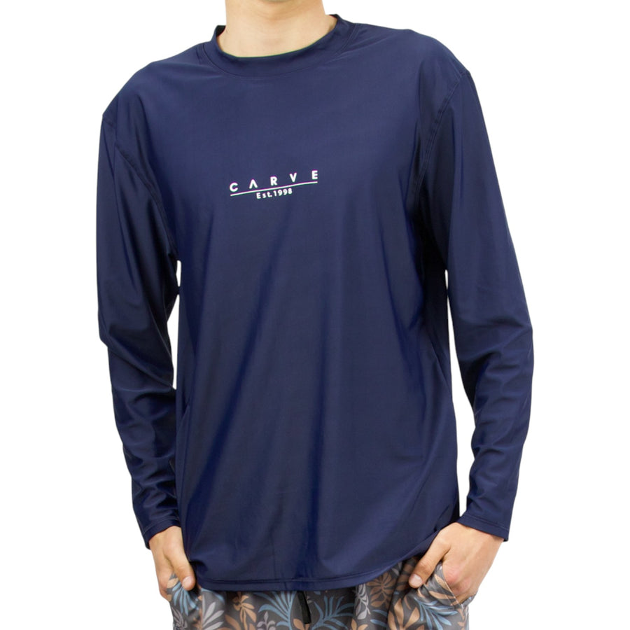 Carve - Insignia Mens Long Sleeve Tee Rashie - Navy