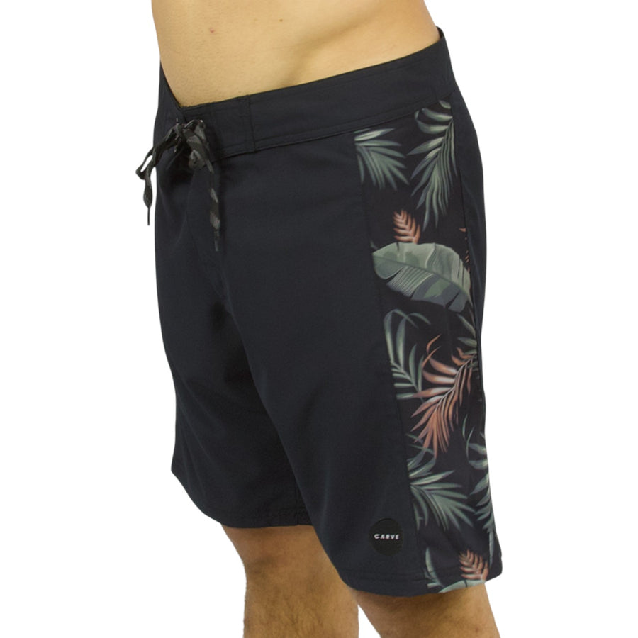 Carve - Castaway Mens Elastic Waist Boardshorts - Black
