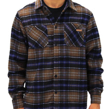 Carve Denver L/S Flannel Shirt - Navy/Brown