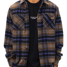 Carve Denver L/S Flannel Shirt - Navy/Brown