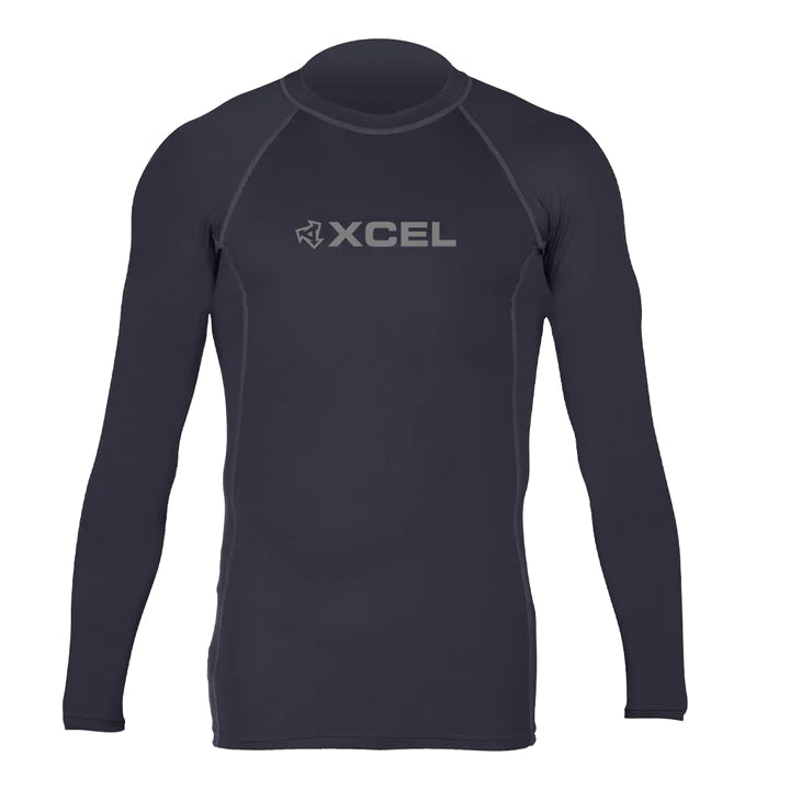 Xcel - Premium Stretch L/S Rash Guard UV - Black - Melbourne Surfboard Shop