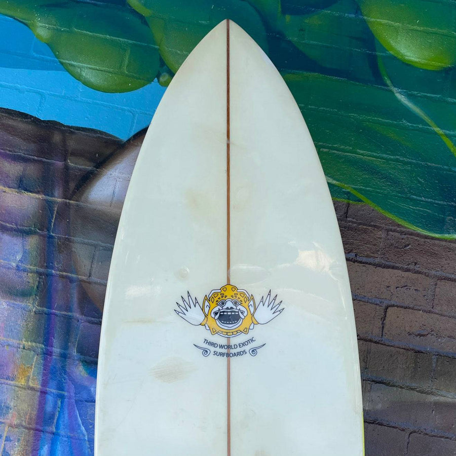 (#1104) Third World Exotic ( Larry Mabile) 5'11" x 20 1/4" x 2 1/2" FCS (Fins inc.) Second Hand Surfboards Larry Mabile 