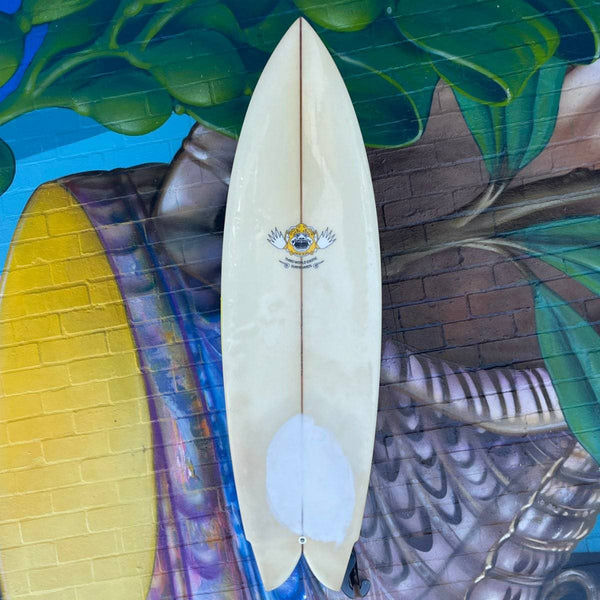 (#1104) Third World Exotic ( Larry Mabile) 5'11" x 20 1/4" x 2 1/2" FCS (Fins inc.) Second Hand Surfboards Larry Mabile 
