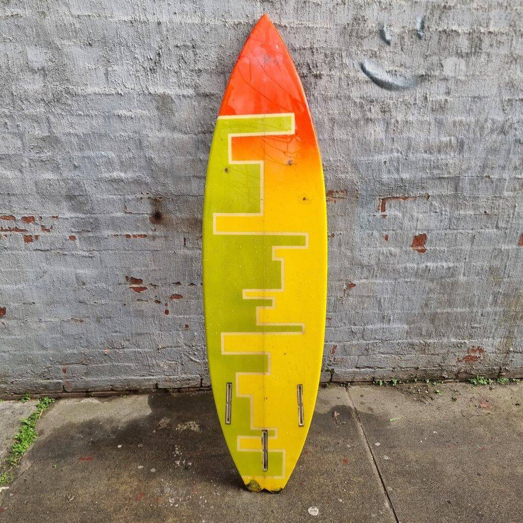 (#1283) Lou Skinner 6'4" x 19 1/2" x 3 1/4" Thruster Second Hand Surfboards Lou Skinner 