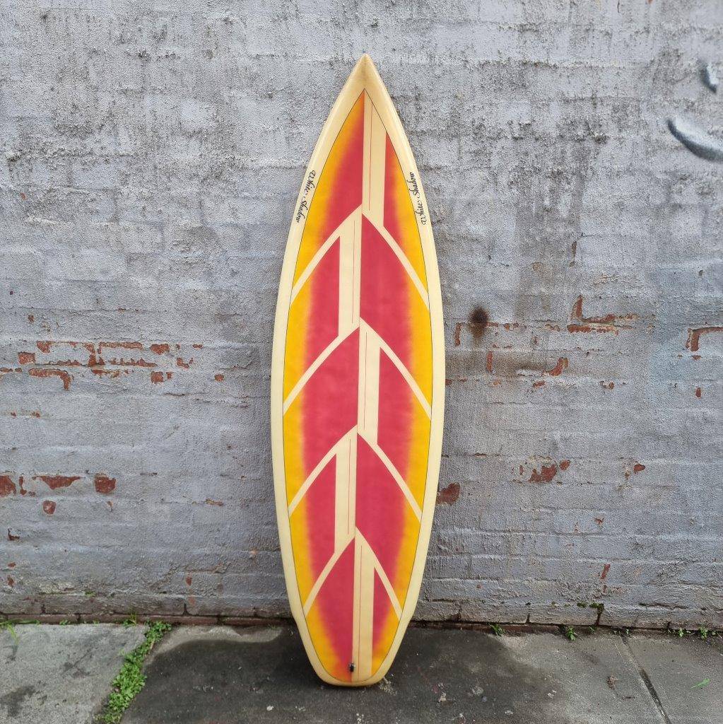 (#1297) White Shadow 5'10" x 19 3/4" x 2 5/8" Thruster Second Hand Surfboards White Shadow 