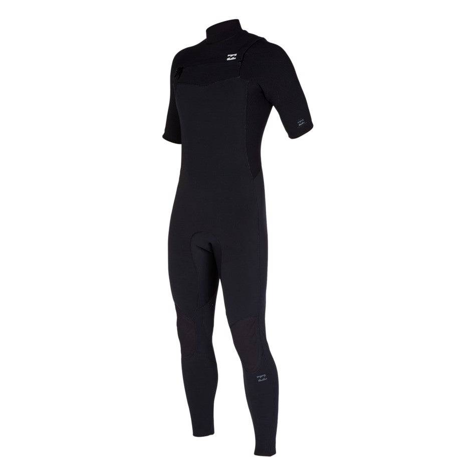 Billabong Revolution 2/2 Chest Zip Short Sleeve Fullsuit - Black Mens Wetsuits Billabong S 