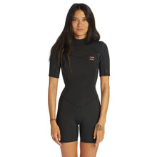 Billabong Synergy Womens 2/2 Short Sleeve Springsuit Wild Black Womens Wetsuits Billabong 6 
