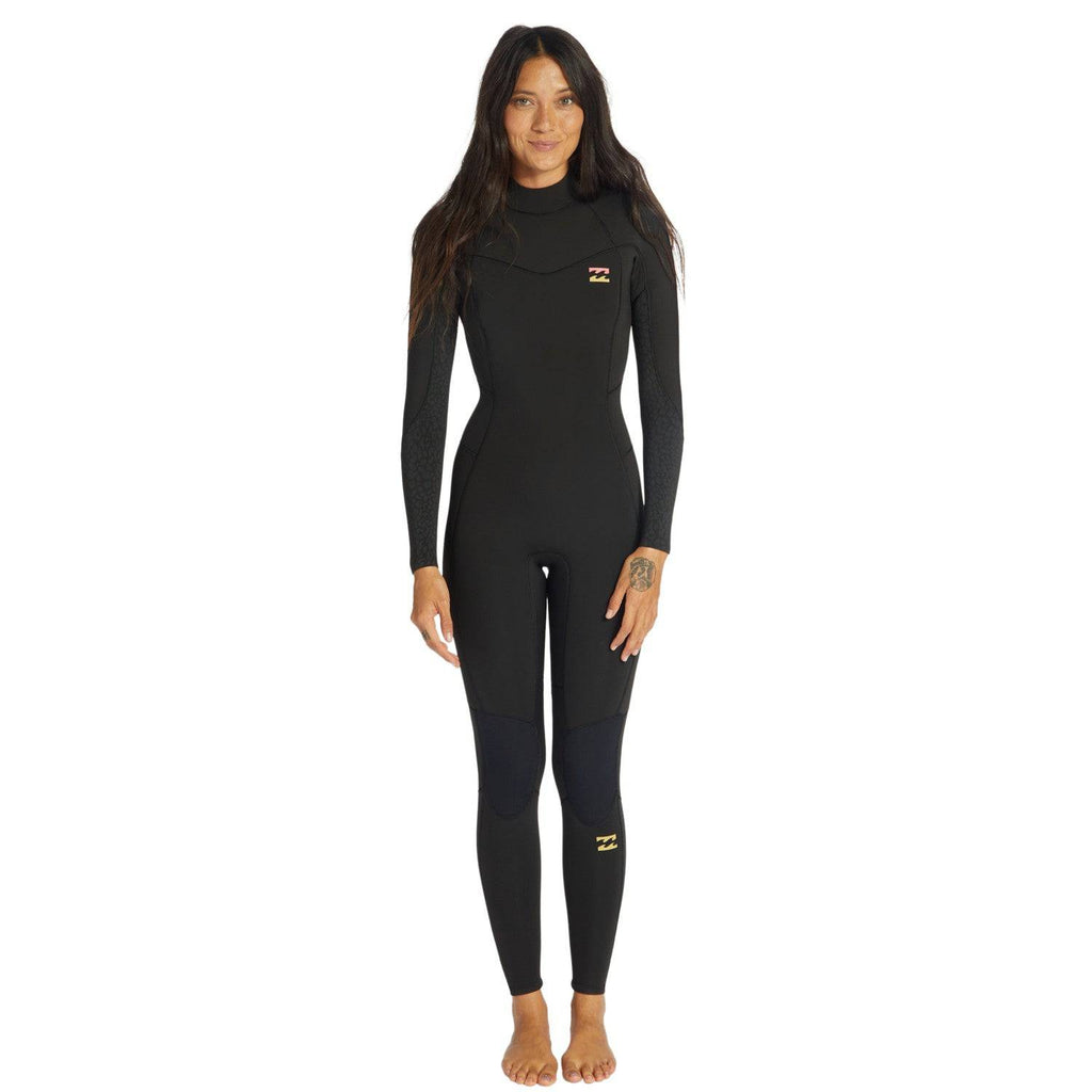 Billabong Synergy Womens 3/2 Back Zip Fullsuit Wild Black Womens Wetsuits Billabong 