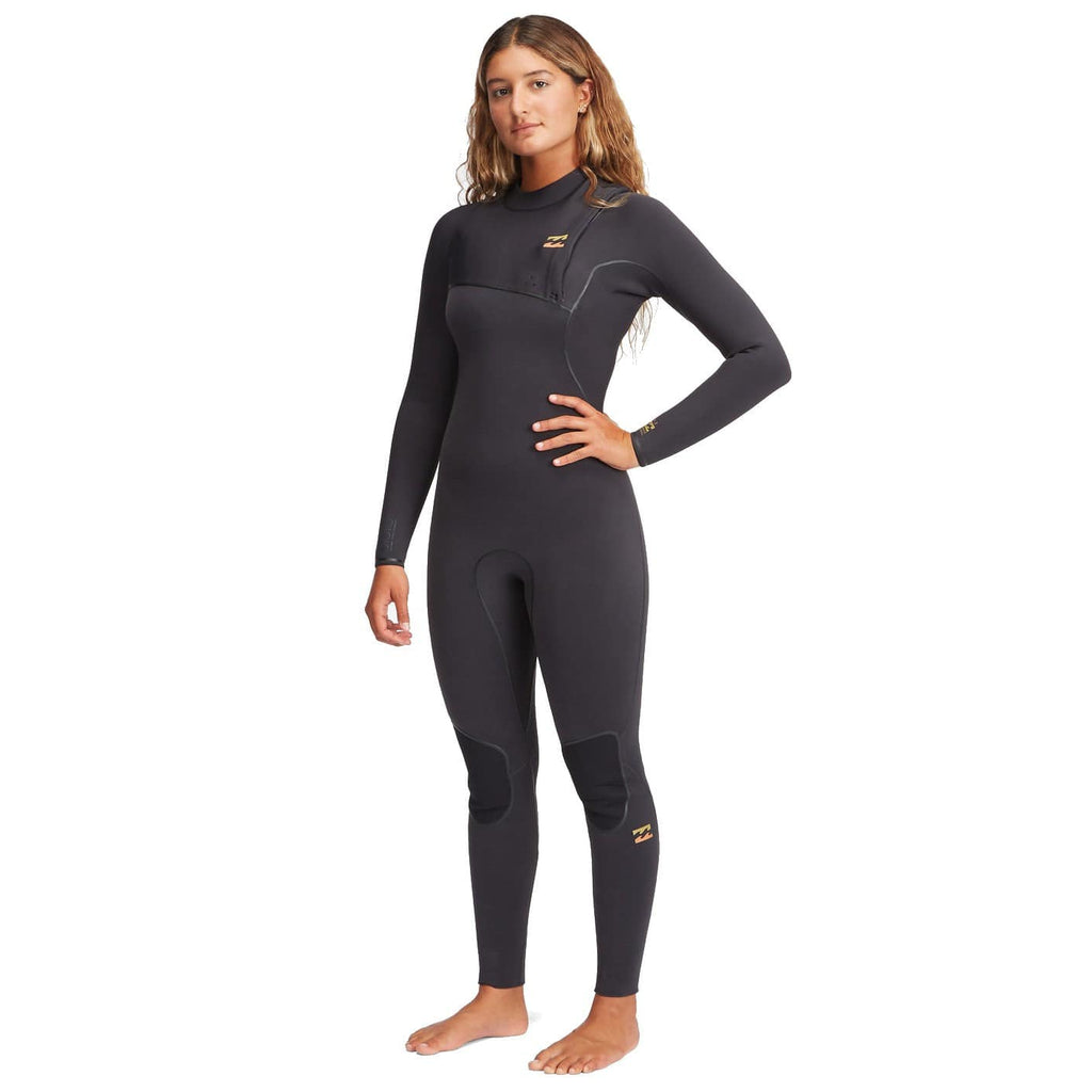 Billabong Womens Furnace Natural Zip Free 3/2 Fullsuit Black Sands Womens Wetsuits Billabong 
