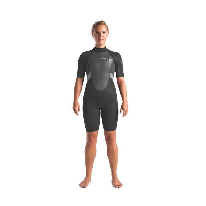 Womens Wetsuits - C-Skins - C-Skins Element 2/2 Womens Spring Graphite/Black/Orange - Melbourne Surfboard Shop - Shipping Australia Wide | Victoria, New South Wales, Queensland, Tasmania, Western Australia, South Australia, Northern Territory.