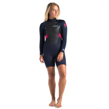 C-Skins Element 3/2 Womens Back Zip Long Arm Spring Slate/Black/Coral Womens Wetsuits C-Skins 6 