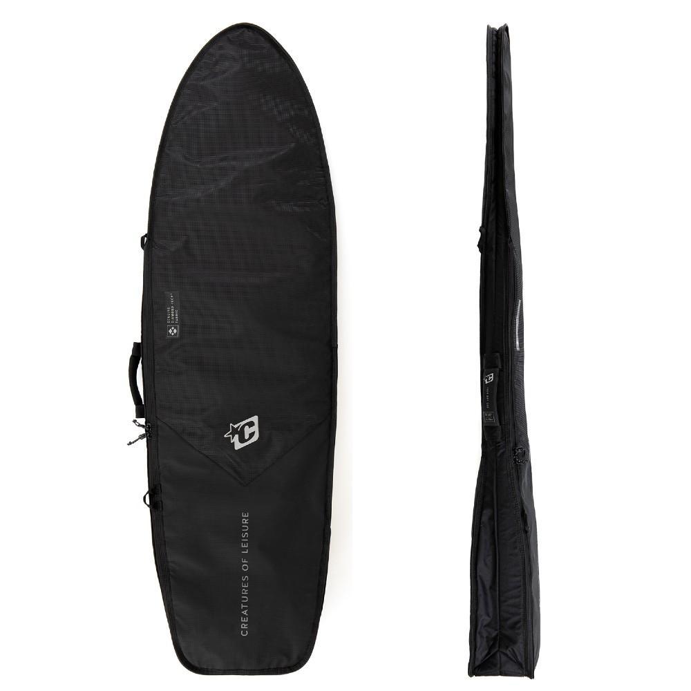 Boardbags - Creatures of Leisure - Creatures Of Leisure Fish Day Use DT2.0 Boardcover Black Silver - Melbourne Surfboard Shop - Shipping Australia Wide | Victoria, New South Wales, Queensland, Tasmania, Western Australia, South Australia, Northern Territory.