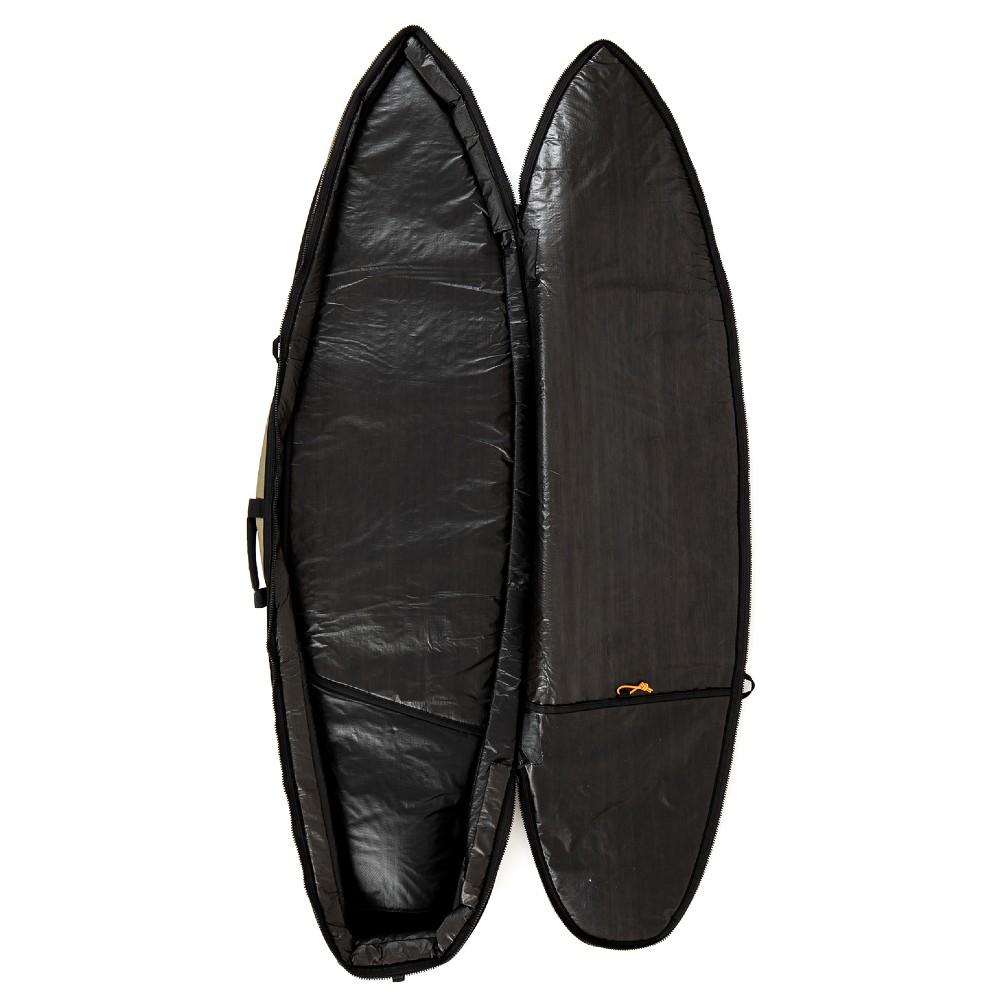 Boardbags - Creatures of Leisure - Creatures Of Leisure Shortboard Double DT2.0 Boardcover Black Silver - Melbourne Surfboard Shop - Shipping Australia Wide | Victoria, New South Wales, Queensland, Tasmania, Western Australia, South Australia, Northern Territory.