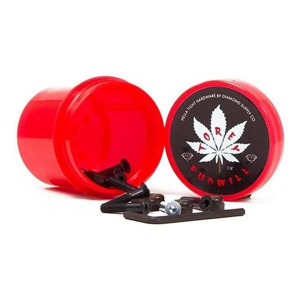 Skateboard Hardware - Diamond - Diamond Skateboard Hardware Pudwill 7/8 Inch Red - Melbourne Surfboard Shop - Shipping Australia Wide | Victoria, New South Wales, Queensland, Tasmania, Western Australia, South Australia, Northern Territory.
