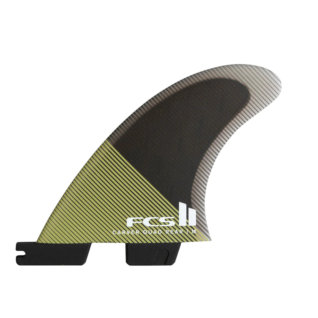 FCS II Carver PC Medium Eucalyptus Quad Rear Fin Set Surfboard Fins FCS 