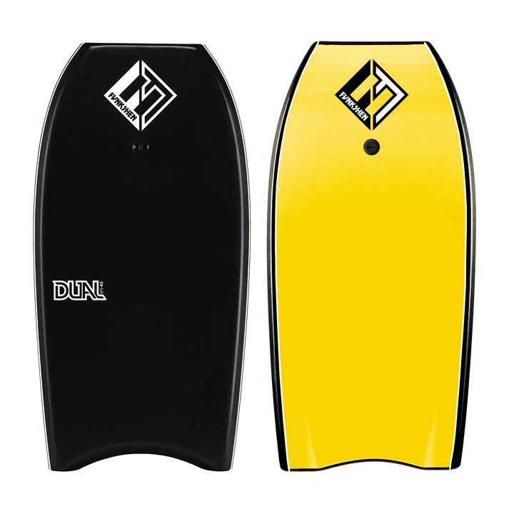 Funkshen Dual 45" EPS Bodyboards & Accessories Funkshen Black Deck / Yellow Bottom 