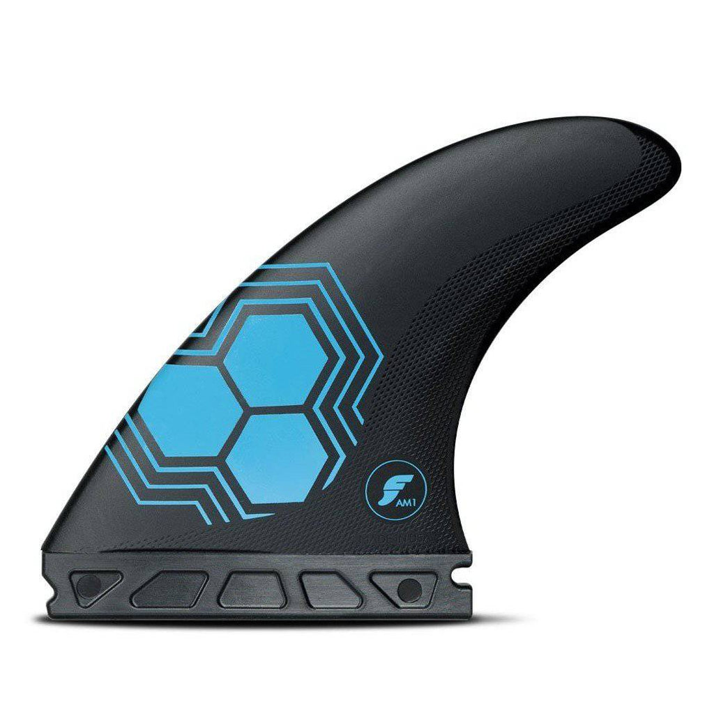 Futures AM1 Thruster Alpha Carbon/Blue Surfboard Fins Futures 