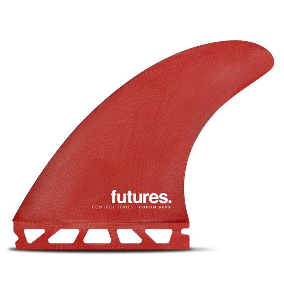 Futures Coffin Bros Medium FG Thruster - Red/Black Surfboard Fins Futures 