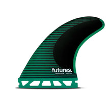 Futures F6 Blackstix Thruster - Green Surfboard Fins Futures 