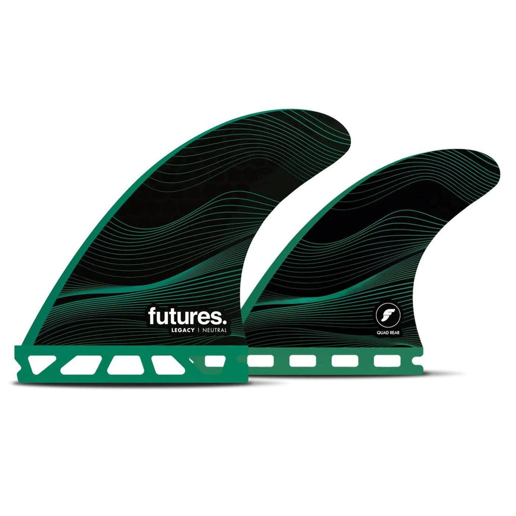 Futures F6 Legacy Series HC Medium Quad Set - Green Surfboard Fins Futures 