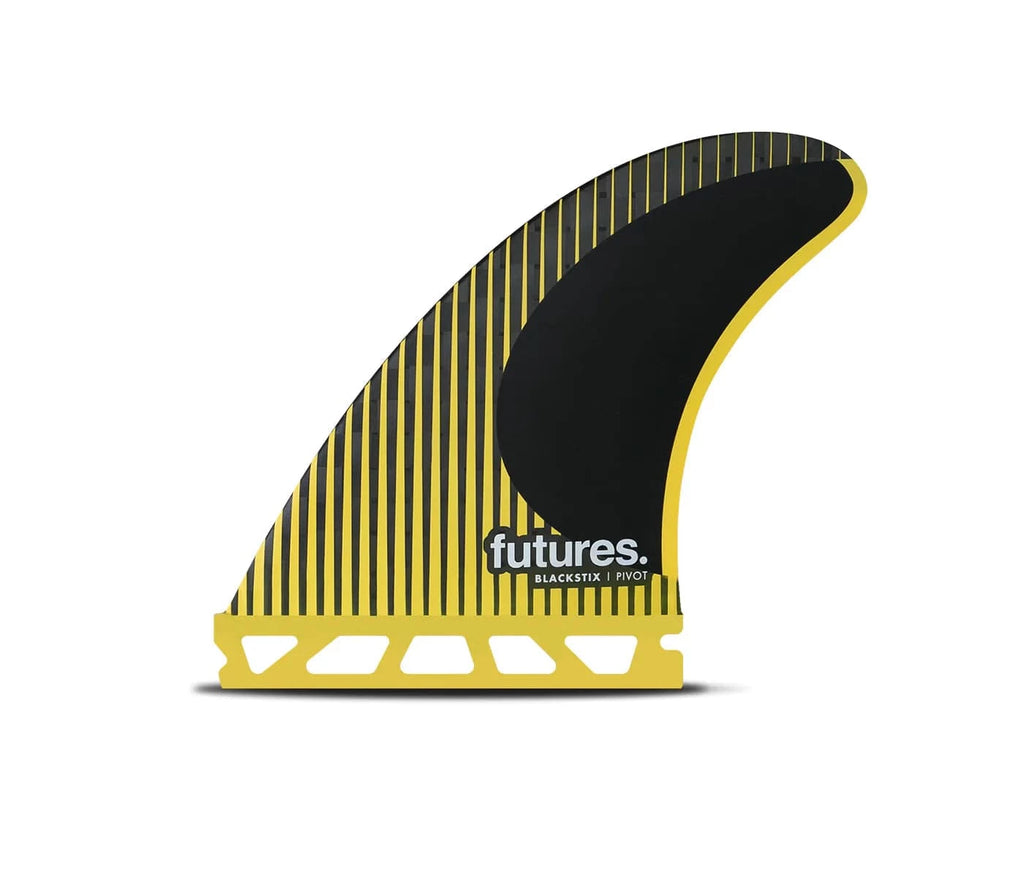 Futures P6 Blackstix Thruster - Yellow Surfboard Fins Futures 