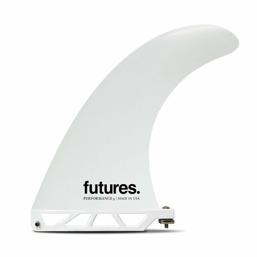 Surfboard Fins - Futures - Futures Performance Thermotech 8.0" Single Fin White - Melbourne Surfboard Shop - Shipping Australia Wide | Victoria, New South Wales, Queensland, Tasmania, Western Australia, South Australia, Northern Territory.