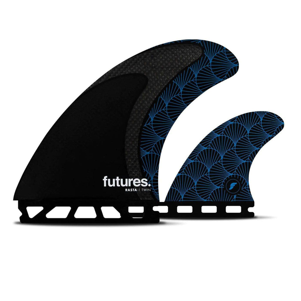 Futures Rasta Twin 2 + 1 - Black/Blue Surfboard Fins Futures 