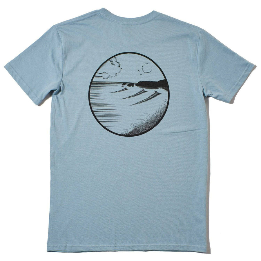 Apparel - Melbourne Surfboard Shop - Melbourne Surf Board Shop Torquay Point Tee Pale Blue - Melbourne Surfboard Shop - Shipping Australia Wide | Victoria, New South Wales, Queensland, Tasmania, Western Australia, South Australia, Northern Territory.