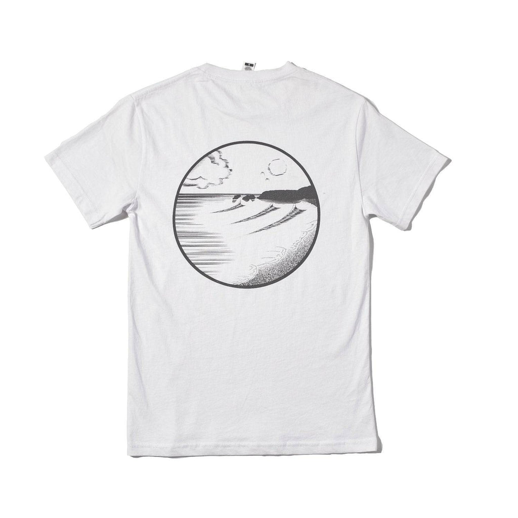 Apparel - Melbourne Surfboard Shop - Melbourne Surf Board Shop Torquay Point Tee White - Melbourne Surfboard Shop - Shipping Australia Wide | Victoria, New South Wales, Queensland, Tasmania, Western Australia, South Australia, Northern Territory.