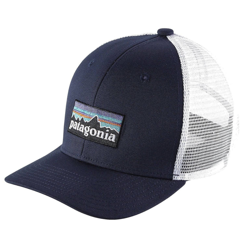 Patagonia Kids' Trucker Hat P-6 Logo Apparel Patagonia Navy Blue 