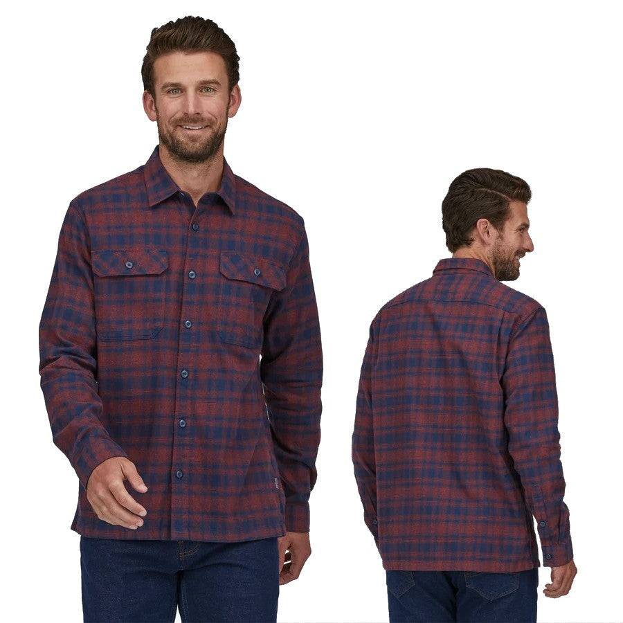 Patagonia Men's Insulated Organic Cotton MW Fjord Flannel Shirt Live Oak: Sequoia Red Apparel Patagonia 