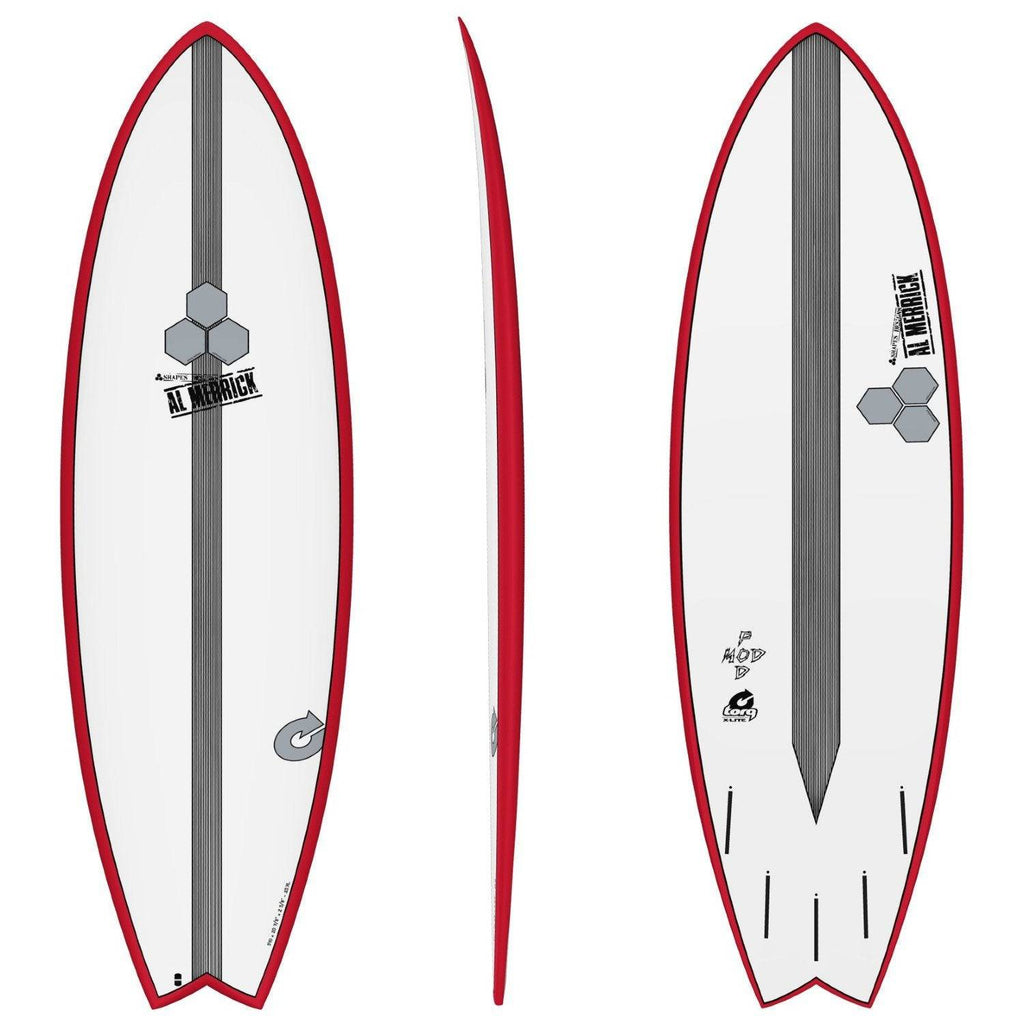 *PRE-ORDER* Channel Islands x Torq Pod Mod 5'6" Surfboards Channel Islands Red Rail + Pinline 