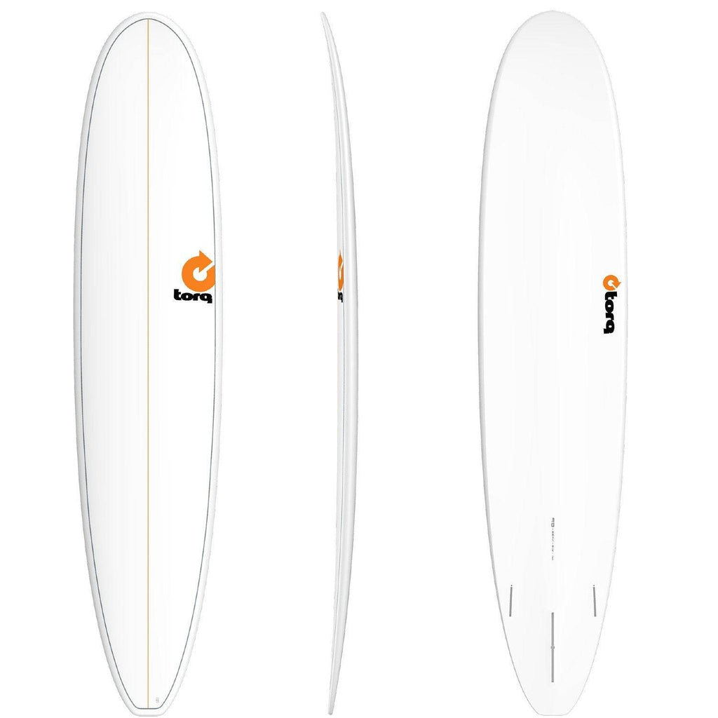 Torq Longboard 9'0 Surfboards Torq White + Pinline 