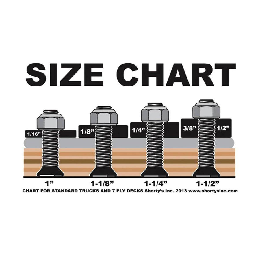 Shorty's 1 1/2 Inch Phillips Bolts Skateboard Hardware Shorty's 