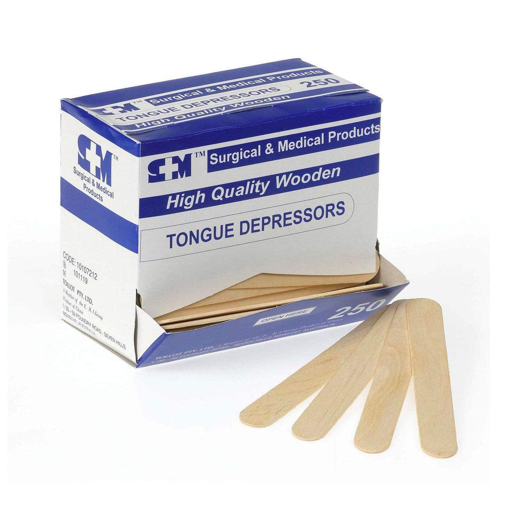 S+M Wooden Tongue Depressor 100 Box Ding Repairs S+M 